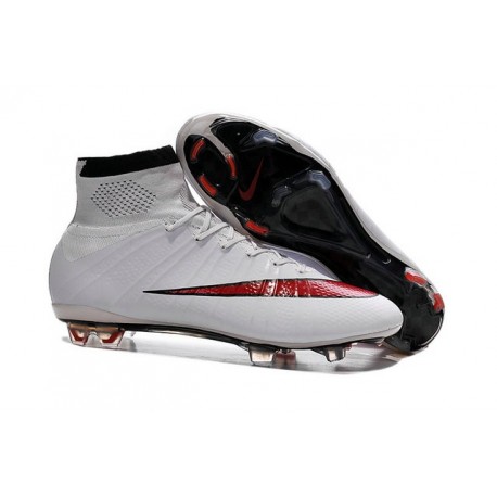 Nouveau Chaussures de Football Nike Mercurial Superfly 4 FG Rouge Noir Blanc