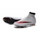 Nouveau Chaussures de Football Nike Mercurial Superfly 4 FG Rouge Noir Blanc