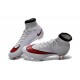 Nouveau Chaussures de Football Nike Mercurial Superfly 4 FG Rouge Noir Blanc