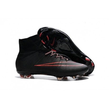 2015 Chaussures Nike Mercurial Superfly FG Rouge Noir