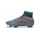 2015 Chaussures Nike Mercurial Superfly FG Bleu Gris Noir