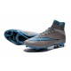 2015 Chaussures Nike Mercurial Superfly FG Bleu Gris Noir