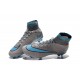 2015 Chaussures Nike Mercurial Superfly FG Bleu Gris Noir