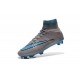 2015 Chaussures Nike Mercurial Superfly FG Bleu Gris Noir