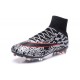 Nouveau Chaussures de Football Nike Mercurial Superfly 4 FG Léopard Blanc Rouge Noir