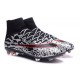 Nouveau Chaussures de Football Nike Mercurial Superfly 4 FG Léopard Blanc Rouge Noir