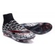 Nouveau Chaussures de Football Nike Mercurial Superfly 4 FG Léopard Blanc Rouge Noir