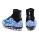 2015 Chaussures Nike Mercurial Superfly FG Léopard Blanc Bleu Noir