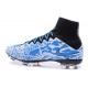 2015 Chaussures Nike Mercurial Superfly FG Léopard Blanc Bleu Noir