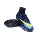 2015 Chaussures Nike Mercurial Superfly FG Léopard Bleu Noir Volt