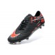 Chaussures Football Nike Hypervenom Phantom FG Noir Rouge Pack de Réflexion