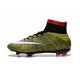 Nouveau Chaussures de Football Nike Mercurial Superfly 4 FG Volt Noir Blanc Multicolore