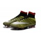 Nouveau Chaussures de Football Nike Mercurial Superfly 4 FG Volt Noir Blanc Multicolore