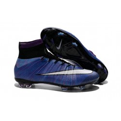 Nouveau Chaussures de Football Nike Mercurial Superfly 4 FG Violet Noir Blanc Multicolore
