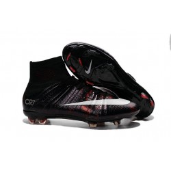 2015 Chaussures Nike Mercurial Superfly FG CR7 Lava Noir Rouge