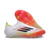 adidas Crampons F50 Elite Sans Lacets FG Blanc Noir Jaune Solaire Rouge