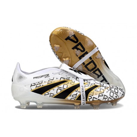 Adidas Predator Foldover Elite FG Blanc Noir Or Mét