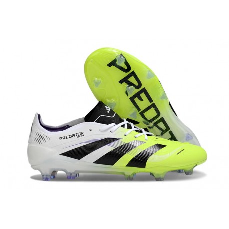Crampon de Football adidas Predator Elite FG Blanc Noir Citron Lucid