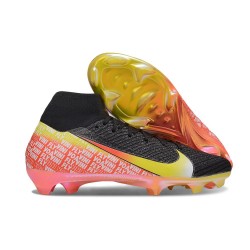 Nike Air Zoom Mercurial Superfly 10 Elite FG Noir Jaune Orange