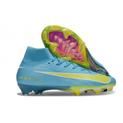 Nike Air Zoom Mercurial Superfly 10 Elite FG Bleu jaune
