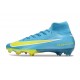 Nike Air Zoom Mercurial Superfly 10 Elite FG Bleu jaune