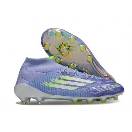 adidas F50 Elite Mid FG Nouvelle Violet Tone Citron Lucide Violet Rapide