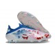 adidas Crampons F50 Elite Sans Lacets FG Blanc Bleu Rose
