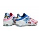 adidas Crampons F50 Elite Sans Lacets FG Blanc Bleu Rose