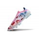 adidas Crampons F50 Elite Sans Lacets FG Blanc Bleu Rose