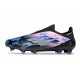 adidas Crampons F50 Elite Sans Lacets FG Noir Rose Bleu