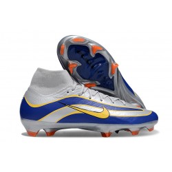 Nike Air Zoom Mercurial Superfly 10 Elite FG Argent Bleu Jaune