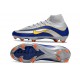 Nike Air Zoom Mercurial Superfly 10 Elite FG Argent Bleu Jaune