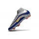 Nike Air Zoom Mercurial Superfly 10 Elite FG Argent Bleu Jaune