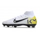 Nike Air Zoom Mercurial Superfly 10 Elite FG Blanc Noir Jaune