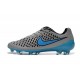 2015 Chaussure de Football Nike Magista Opus FG Hommes Gris Loup Bleu Turquoise Noir