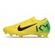 Chaussure Nike Zoom Mercurial Vapor 16 Elite FG KM Jaune Noir Vert 