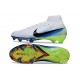 Crampons de Foot Nike Mercurial Superfly X Elite FG Blanc Noir Bleu
