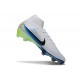 Crampons de Foot Nike Mercurial Superfly X Elite FG Blanc Noir Bleu