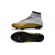 Nouveau Chaussures de Football Nike Mercurial Superfly 4 FG CR501 Blanc Or Noir