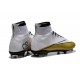 Nouveau Chaussures de Football Nike Mercurial Superfly 4 FG CR501 Blanc Or Noir