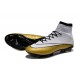 Nouveau Chaussures de Football Nike Mercurial Superfly 4 FG CR501 Blanc Or Noir