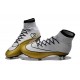 Nouveau Chaussures de Football Nike Mercurial Superfly 4 FG CR501 Blanc Or Noir