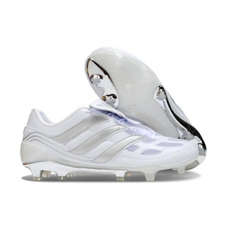 Adidas Predator Foldover Elite FG Blanc Argent