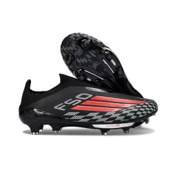 adidas F50+ Sans Lacets FG Noir Rouge
