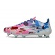 adidas Crampons F50 Elite FG Blanc Rose Bleu