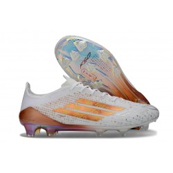 adidas Crampons F50 Elite FG Blanc Or