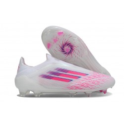 adidas F50 Elite Laceless FG Nouvelles Blanc Rose