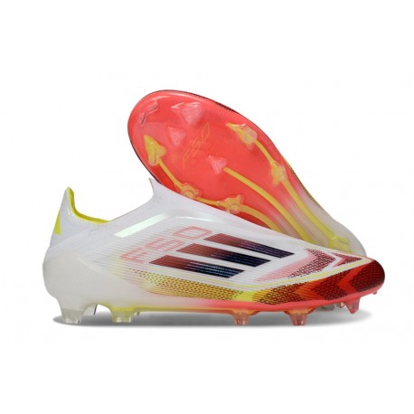 adidas F50 Elite Laceless FG Nouvelles Blanc Rouge Noir