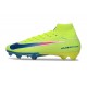 Crampons de Foot Nike Mercurial Superfly X Elite FG Limalight Voltio Bleu