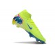 Crampons de Foot Nike Mercurial Superfly X Elite FG Limalight Voltio Bleu